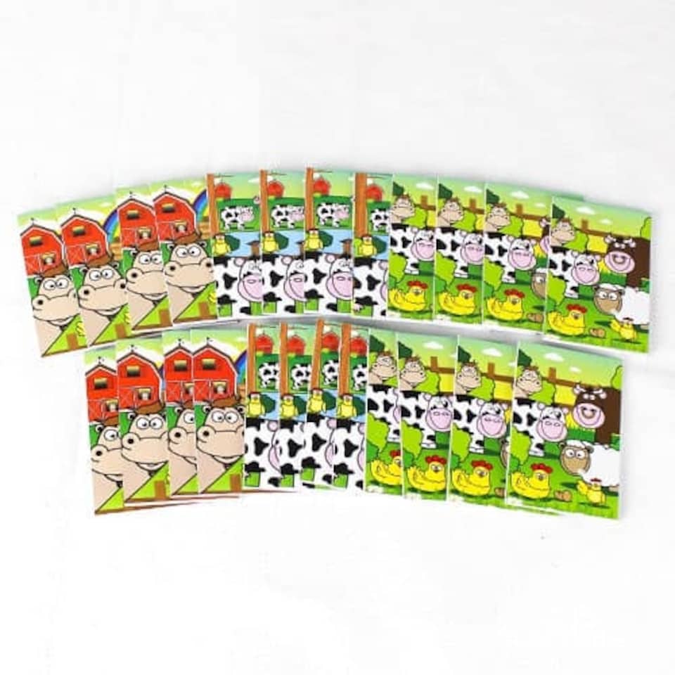 Assorted Farm Mini Notebooks - Pack of 24