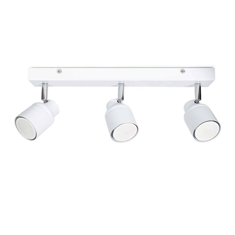 image 1 of ValueLights Benton White IP44 Spotlight Bathroom Ceiling Light | White