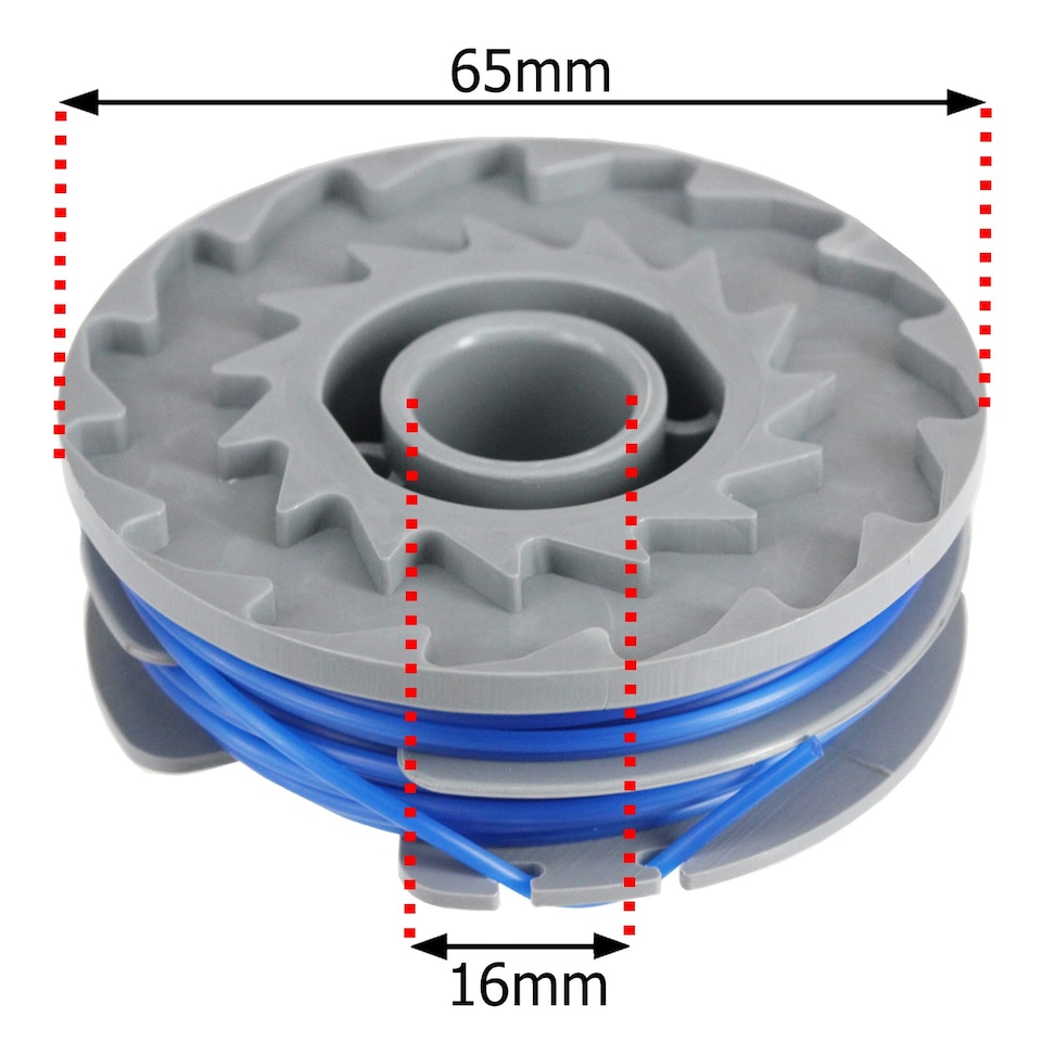 image 1 of SPARES2GO Spool Line and Cover compatible with Qualcast GT2541 Strimmer Trimmer (5m, 1.5mm)