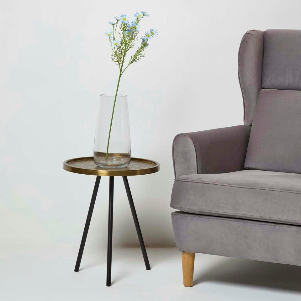 image 1 of Homescapes Artificial Stem of Blue Daisy Flowers, 72 cm