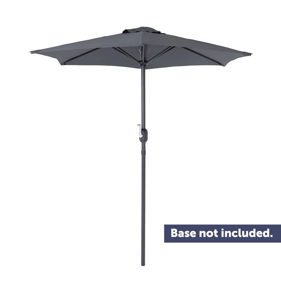 image 1 of Charles Bentley 2m Garden Patio Market Umbrella Crank Function - Grey