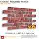 image 2 of NOVECRAFTO 3D Retro Brick Wall Panels – 6 Sheets, Covers 2.76 sqm (29.76 sq ft), 96x48cm – Old Red Brick Effect PVC Cladding for Kitchen, Office, Living Room