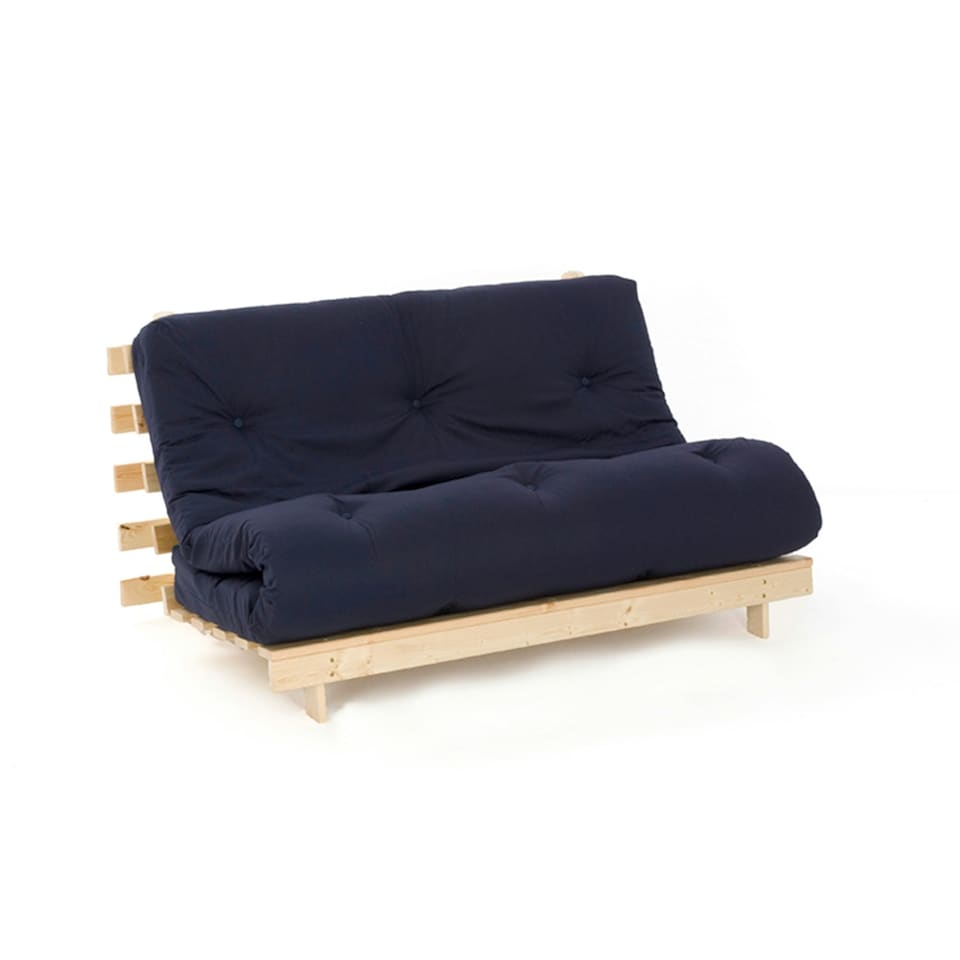 image 1 of 4ft Small Double Futon Mattress And Base Set in Navy
