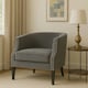 image 1 of Interiors by Premier Grey Velvet Studded Chair, Easy to Clean Leather Armchair, Body Supportive Accent Chair