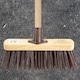 image 10 of 10" Stiff Synthetic Broom with Handle Heavy Duty Outdoor Sweeping Brush for Garden & Patio