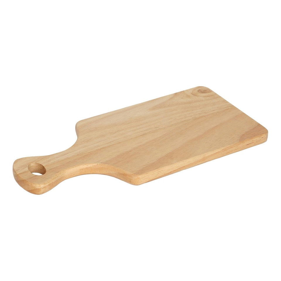 image 1 of Argon Tableware Wooden Chopping Board with Handle - 34cm x 16cm Brown