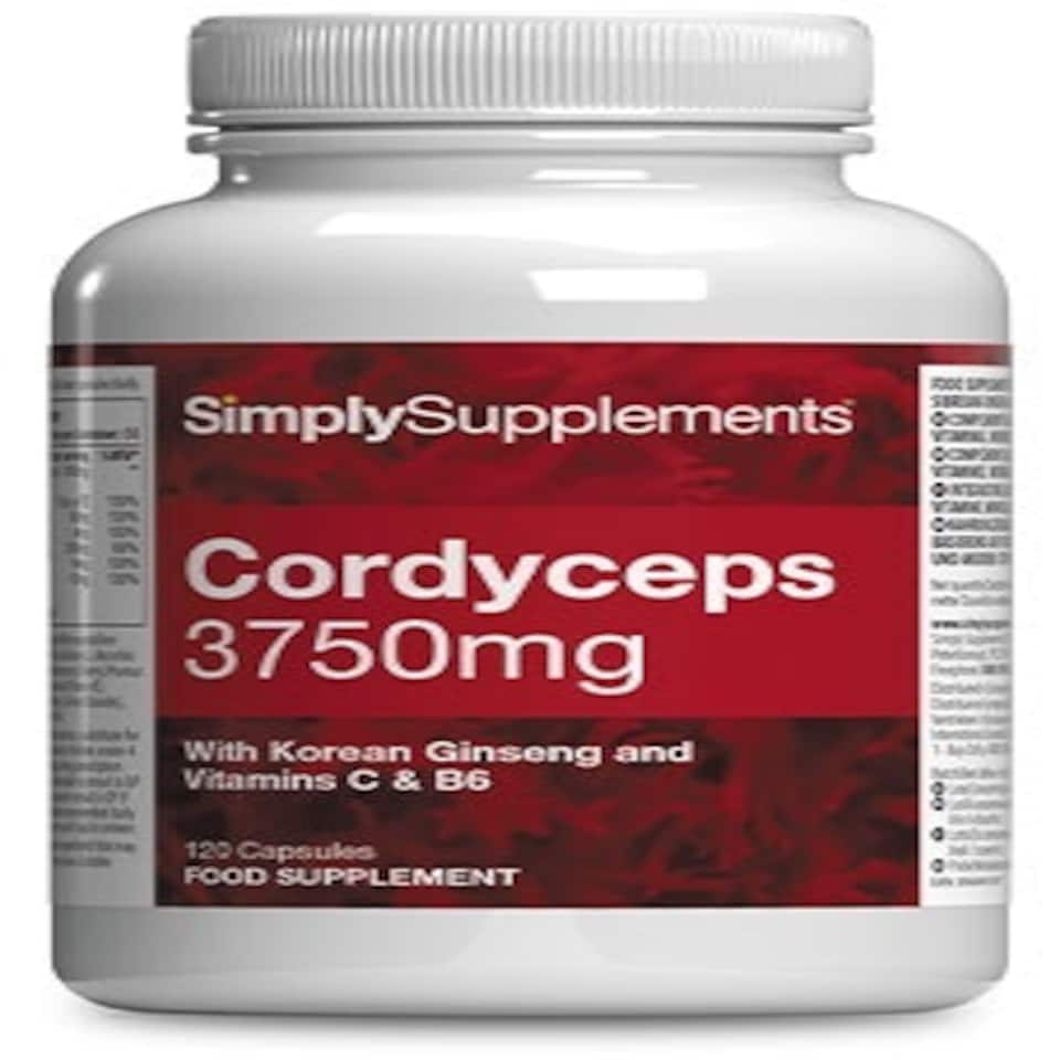 image 1 of Cordyceps 3750mg with Korean Ginseng - 120 Capsules