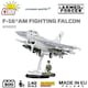 image 4 of F-16 AM Fighting Falcon plane brick model - COBI 5893 - 500 bricks