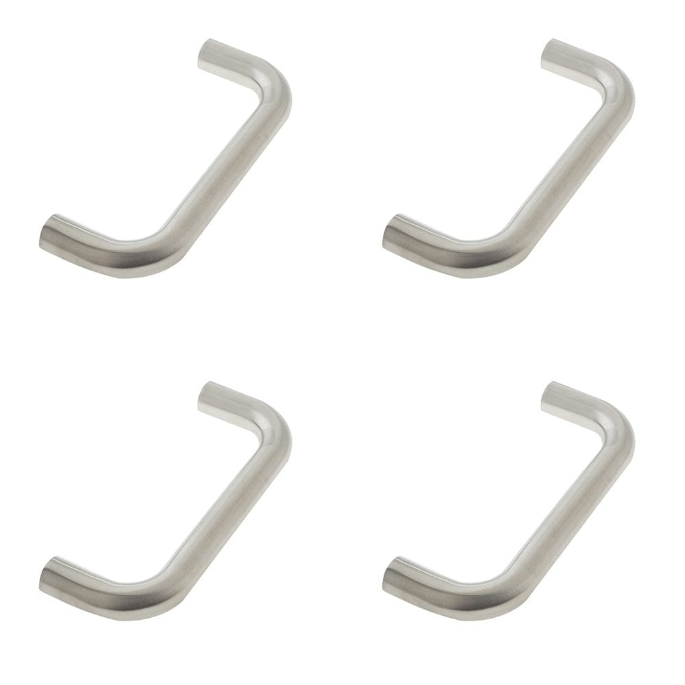 4 PACK Premium Grade 304 Stainless Steel D Shape Pull Handle - 19mm Satin Finish - Door Handle