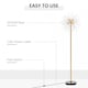 image 6 of HOMCOM Floor Lamp, Crystal Fireworks Standing Lamp, Metal Golden Pole Tree Lighting with Foot Switch, 8 Lights, G9 Bulb Base, for Living Room, Bedroom