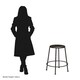 image 5 of Interiors by Premier Artisan Black Metal Stool
