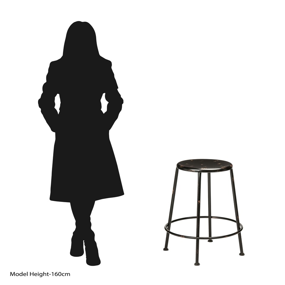 image 1 of Interiors by Premier Artisan Black Metal Stool