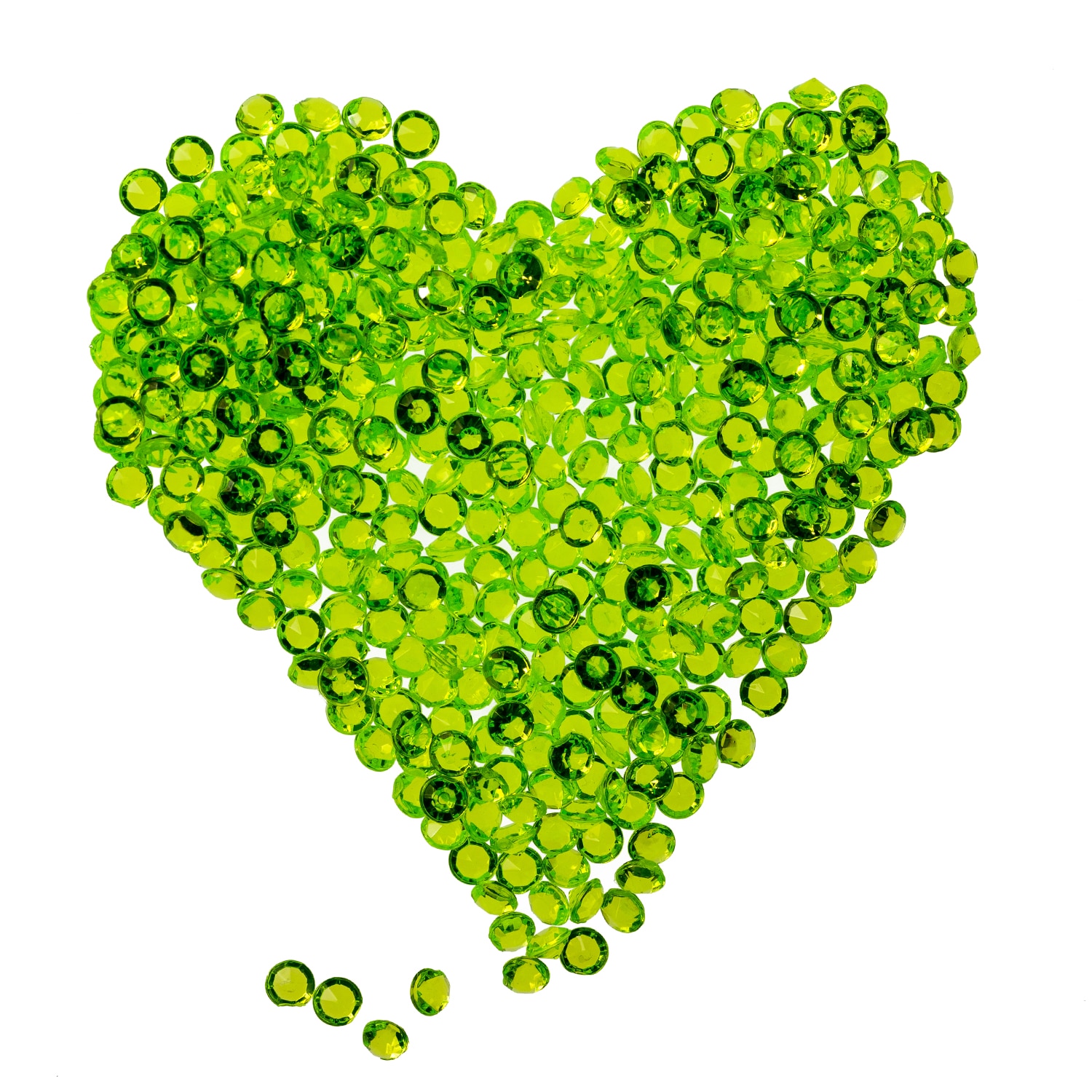 Neel Blue Acrylic Rhinestone Table Confetti, Table Scatters - 4000pcs in Lime