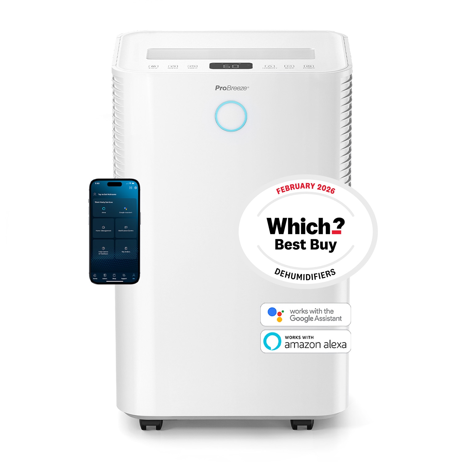 Pro Breeze OmniDry 20L Dehumidifier with Smart App Control