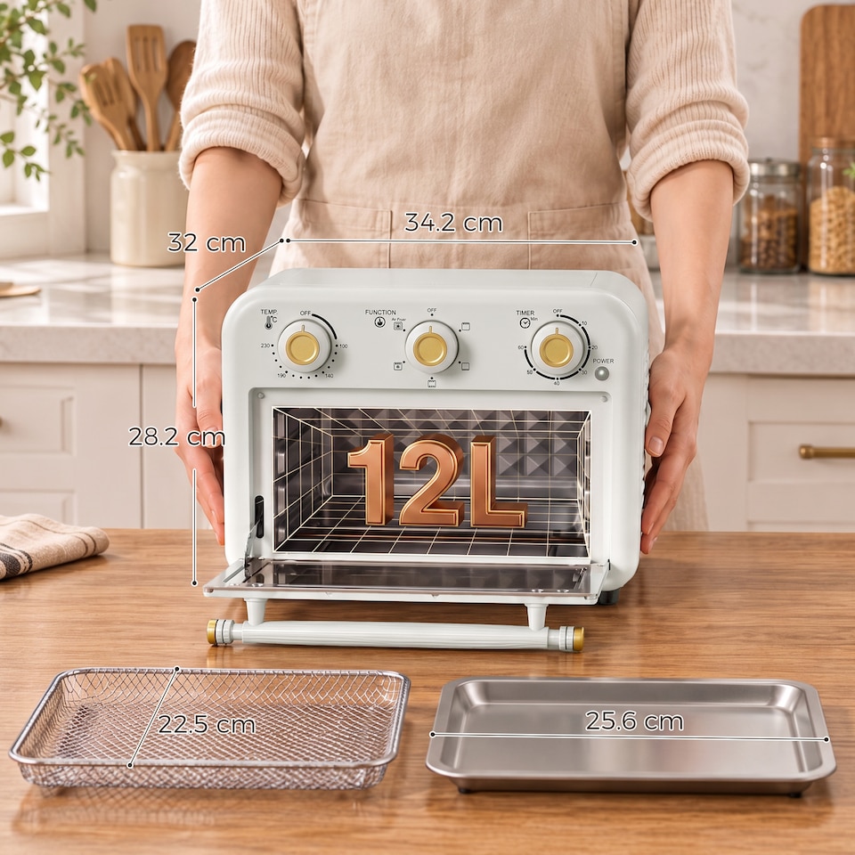image 1 of HOMCOM Air Fryer Oven, Convection Oven, 12 L