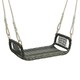 image 1 of COSTWAY Patio Swing Bench Backless Rattan w/Hanging Ropes Black