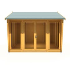 Burghclere 10 x 10 Feet Summerhouse - L358.6 x W320.8 x H250 cm Brown