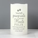 image 3 of Personalised Pawprints On Our Hearts LED Candle Cream