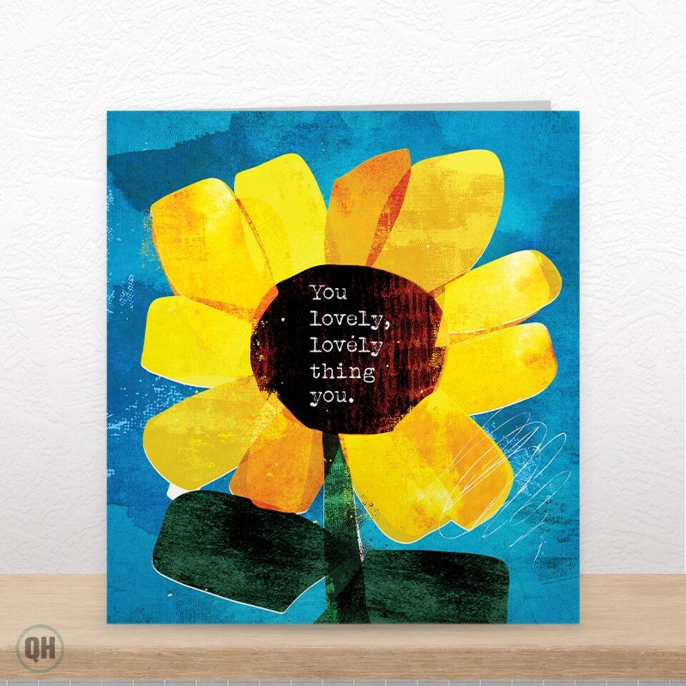 image 1 of You Lovely Thing You Sunflower - Art Card By Paul Delaney