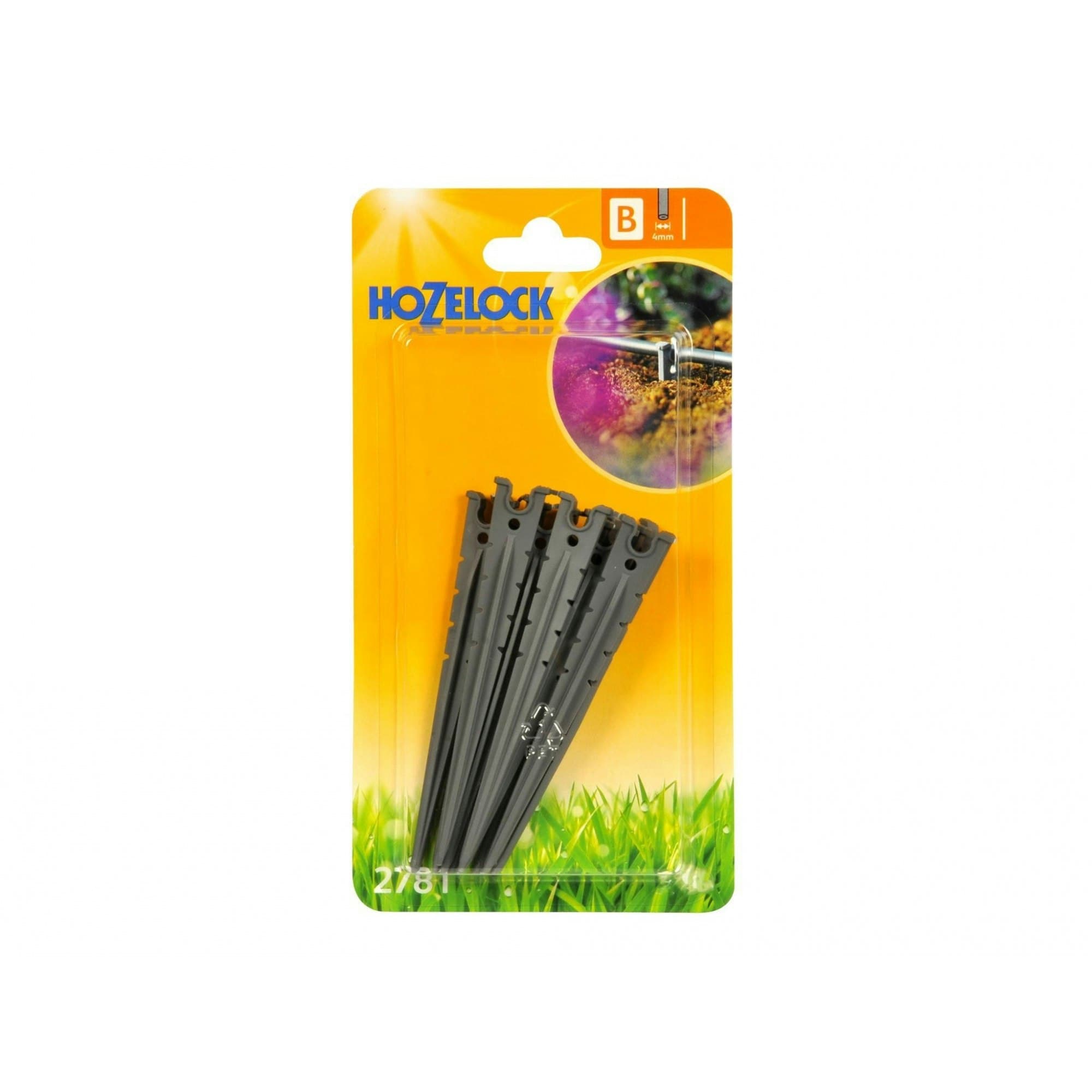 Hozelock Tube Stake - Multi Colour - 4mm, Pack of 12 Multi