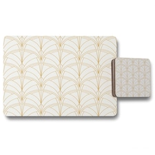 Vintage minimalistic (Placemat & Coaster Set)