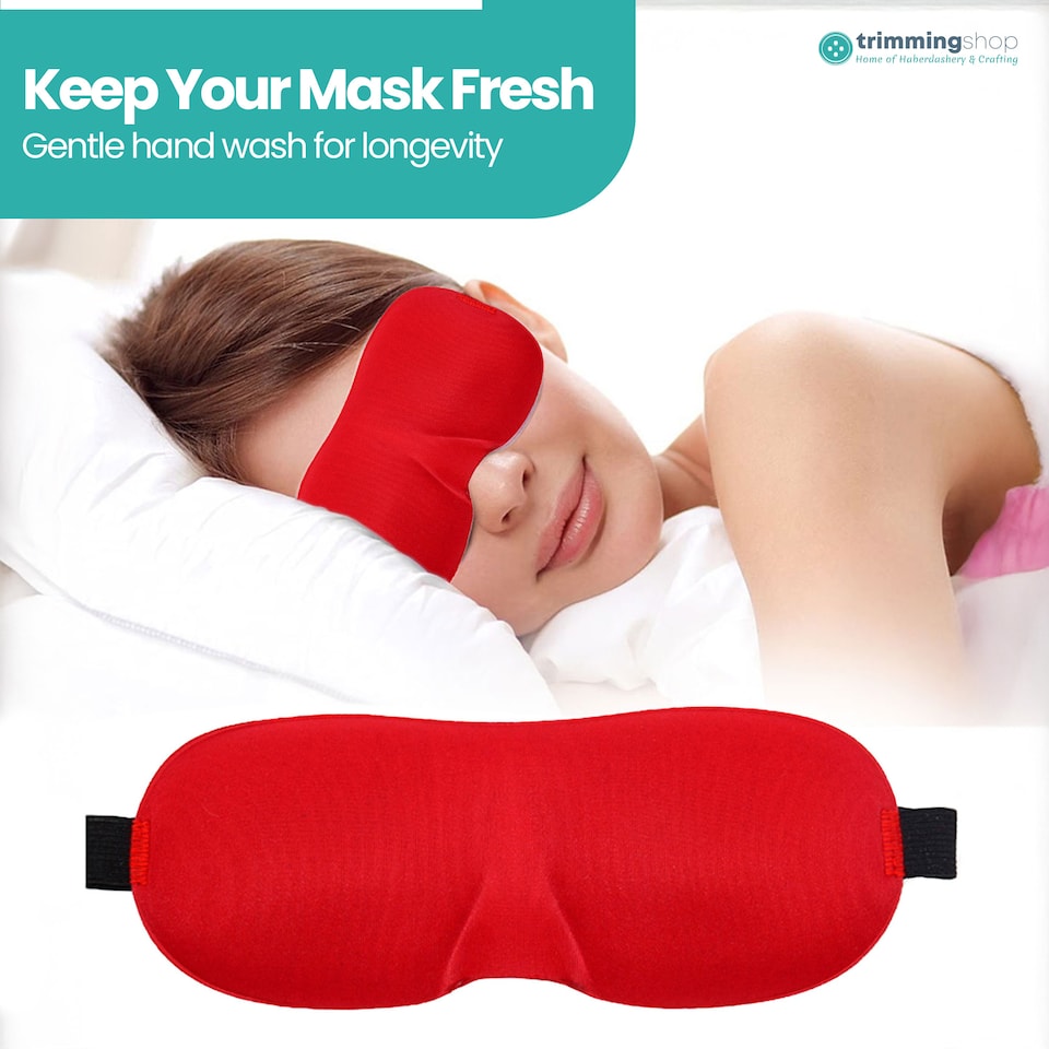 image 1 of 3D Sleep Eye Mask with Adjustable Strap Luxury Blindfold Sleep Mask