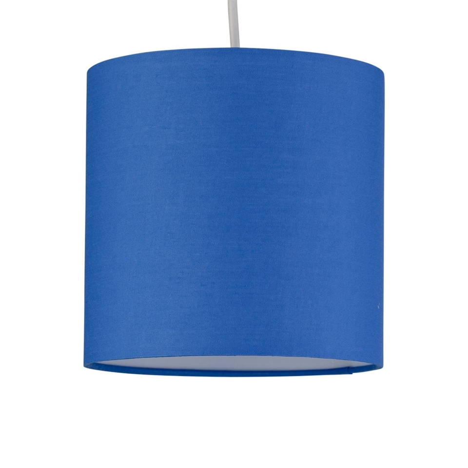 image 1 of Royal Blue Textured Cotton 17cm Table Lamp Shade | Blue | Small | 1