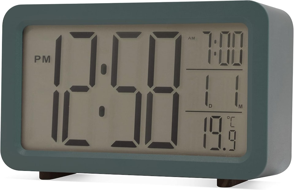 image 1 of Acctim Harley Superbrite Modern Digital Alarm Clock | Blue | Storm Blue