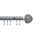 image 3 of 35mm Fixed Length Metal Curtain Pole Set Chrome Alexia Finial 260cm