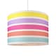 image 2 of Modern and Cute Multi Coloured Rainbow Stripe Cotton Fabric Lamp Shade - 12 | Multi | 12"