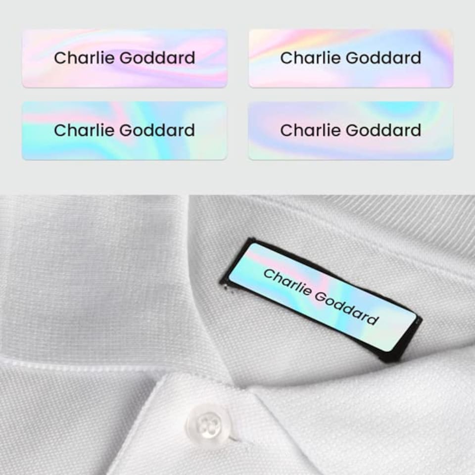 image 1 of Dotty About Paper 64 x Personalised School Name Labels Pastel Ombre