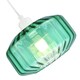image 4 of Modern Emerald Green Ribbed Glass Non Electric Pendant Shade with Flat Style | Green