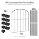 image 8 of Levede 10 Pack Metal Garden Fence Decorative Animal Barrier Outdoor Pet Border | Black