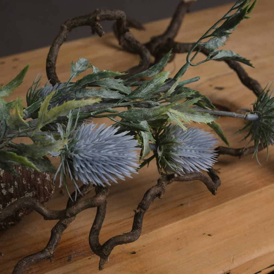 image 1 of Hill Interiors Artificial Eryngium Thistle - Soft Blue - One Size