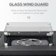 image 6 of Outsunny Outdoor Propane Fire Pit Table w/ Wind Screen & Glass Beads, Black