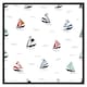 image 2 of Red & blue sailboats (Picture Frame) Grey | M
