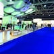 image 2 of 10 Metres Exhibition Quality Ribbed Heavy Duty Blue Carpet Runner 1 Metre Wide