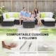 image 6 of Outsunny 8 Pieces Patio Rattan Sofa Set Outdoor Garden Furniture Set Brown