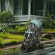 image 7 of PawHut Pet Stroller for XS and S Dogs w/ Rain Cover - Green