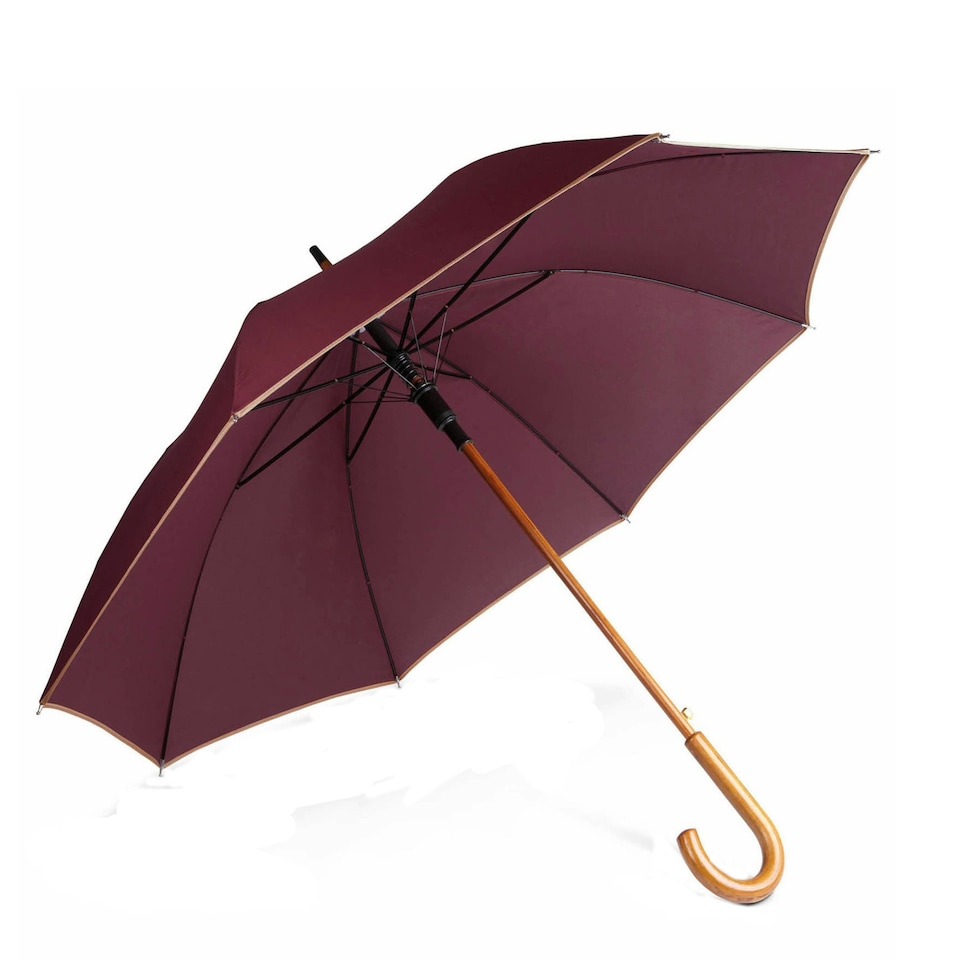 image 1 of Kimood Unisex Auto Open Walking Umbrella - Burgundy - ONE