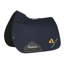 ARMA Aubrion Logo Horse GP Saddlepad - Navy - 15in - 16.5in