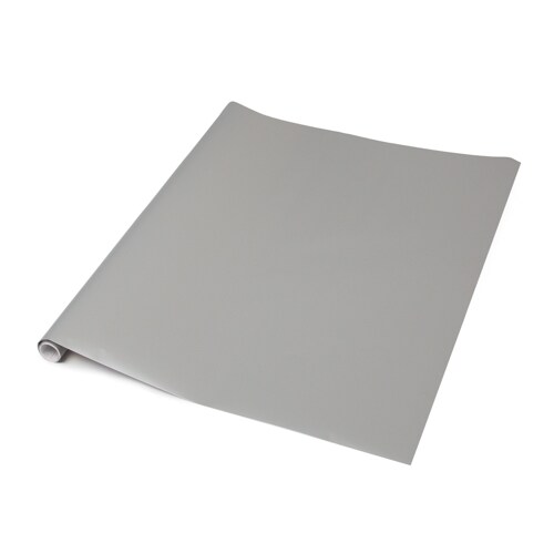 Sticky Back Plastic Matt Grey Plain Kitchen Self-adhesive Vinyl Wrap for Cupboards, Doors and Furniture 67.5cm x 1m - d-c-fix