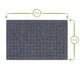 image 3 of Nicola Spring Heavy Duty Dirt Trapper Door Mat - 60cm x 40cm - Grey