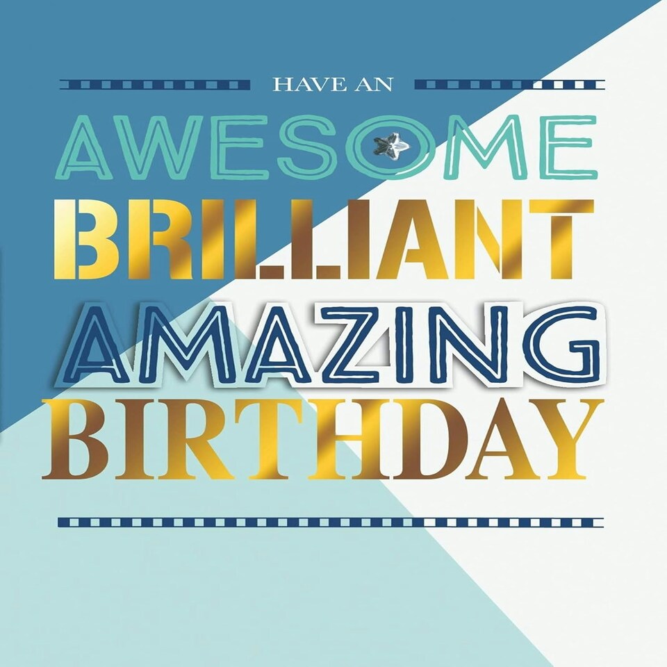 image 1 of Awesome Brilliant Amazing Birthday Card