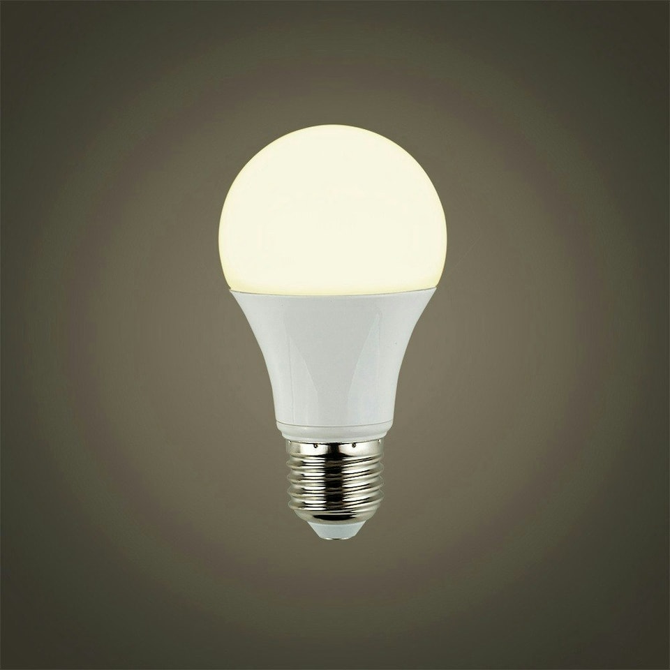 image 1 of ValueLights 10 Pack E27 White Plastic GLS LED 10W Warm White 3000K 800lm Light Bulb