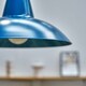 image 5 of ValueLights Civic French Blue Metal Ceiling Light Shade & Bulb | Blue