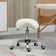 image 6 of HOMCOM PU Leather Saddle Stool w/ Moulded Padded Seat Adjustable Height Cream
