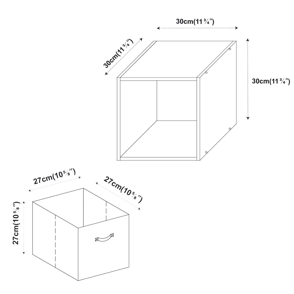 image 1 of Cube Unit with Insert | Black | Black & Red | 1