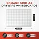 image 2 of Pack of 12 Square Grid A4 Drywipe Whiteboards