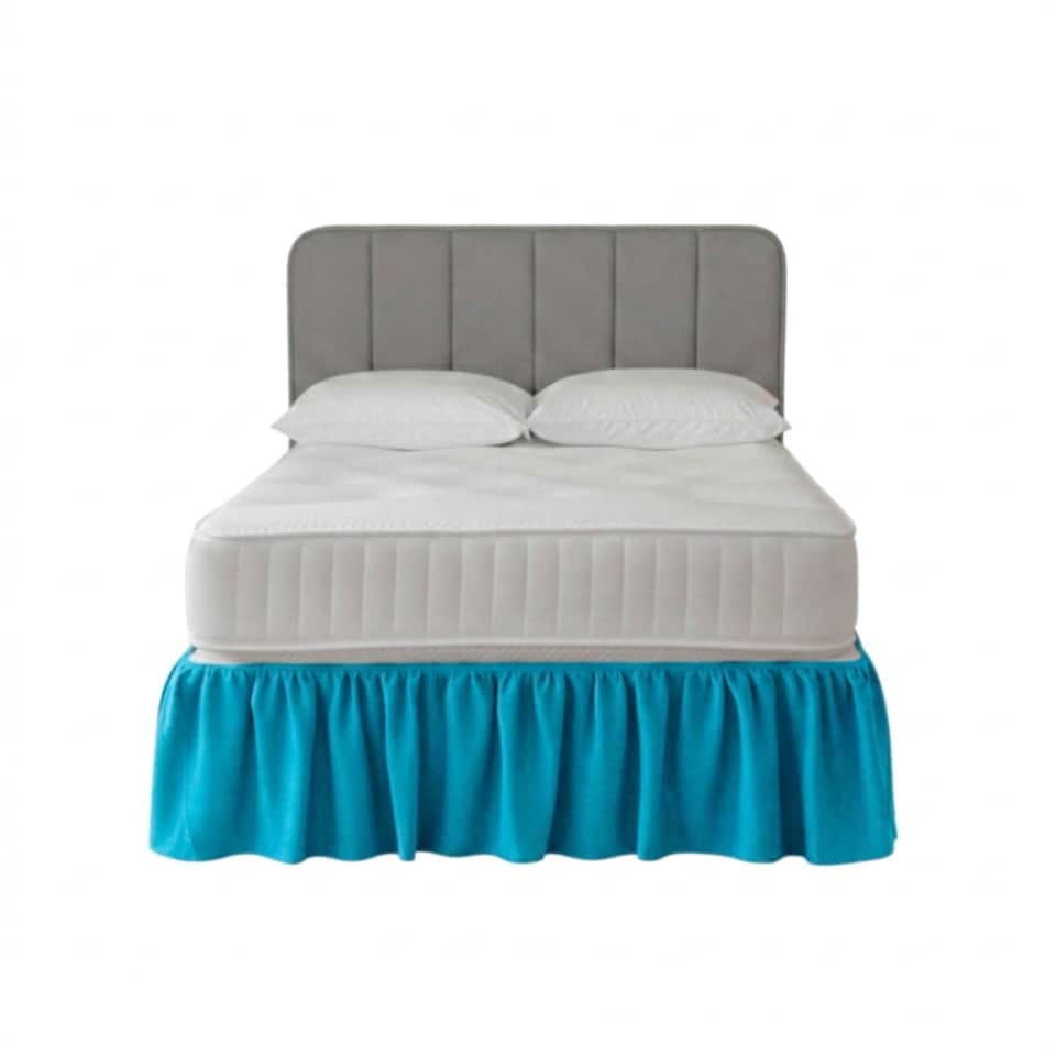 image 1 of Base Valance Polycotton Sheet for Divan Beds Easy Care Bed Base Cover | Blue | Teal | Single